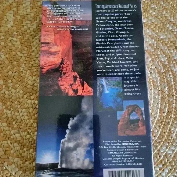 Vhs AMERICA'S NATIONAL PARKS VIDEO COLLECTION TOURING BY QUESTAR - Picture 2 of 5